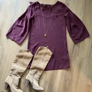 Anthropologie Cloth and Stone Tie-Back Shift Dress